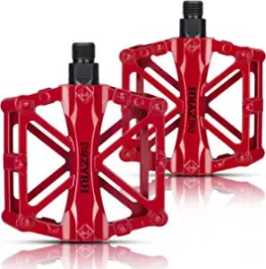 kemimoto Mountain Bike Pedals MTB Bicycle Flat Pedals, 9/16'' CNC Aluminum Durable Sealed Bearing for Most Bikes BMX MTB Enduro Downhill Trail (Two Pack)