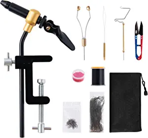 Goture 120PCS Fly Barb Fishing Hooks with Magnetic Components Box High Carbon Steel Fly Tying Fishing Hooks Kit
