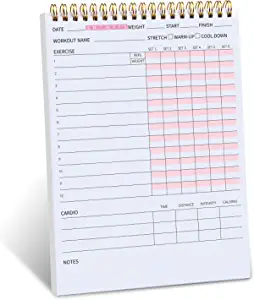 Fitness Journal Workout Planner Notepad For Women & Men Weight Loss ,Daily Gym ,Exercise Goals ,Bodybuilding Progress ,Wellness Tracker ,6.7 X 9.4 inches, 60 sheets