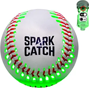 SPARK CATCH Light Up Baseball, Glow in The Dark Baseball, Perfect Baseball Gifts for Boys, Girls, Adults, and Baseball Fans, Official Baseball Size and Weight.