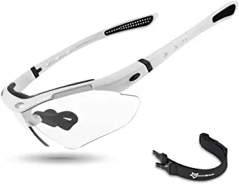 ROCKBROS Photochromic Sports Sunglasses Mens Cycling Glasses MTB Biking Sunglasses, with Removable Elasctic Band
