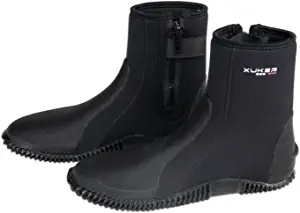 XUKER Neoprene Diving Boots, Glued Blind Stitched Wetsuit Booties Adult Men Women with Anti-Slip Rubber Sole for Water Sports