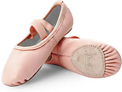 Stelle Girls Premium Leather Ballet Shoes Slippers for Kids Toddler(Toddler/Little Kid/Big Kid)