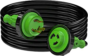 RVMATE Marine Shore Power Cord 10FT, 30A 125V Marine Shore Boat Extension Cord, Stow,10AWG/3C