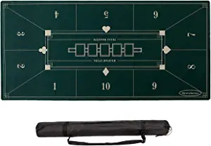 Shevshavan70 x 35" Poker Table Top Foldable Board Game Playmat Portable Poker Layout for Texas Holdem, Blackjack,Family Night,Travel