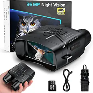 Anyork Night Vision Goggles for Hunting, 4K Infrared Night Vision Binoculars with Rechargeable Battery and Anti-Shake Motion Detection for Surveillance Tactical Gear