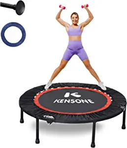 KENSONE 40" Mini Trampoline Rebounder Trampoline for Adults Small Fitness Trampoline for Kids Bounce Exercise, 1 Extra Cotton Safety Pad Included, Max Load 330 LBS