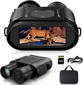 Anyork Night Vision Binoculars with 4" Large Viewing Screen, 1080P Image & Video,Digital Infrared Night Vision Goggles Up to 1640ft/500m in 100% Darkness for Hunting & Surveillance