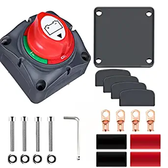 Akarado Battery Switch, 12-48 V Battery Power Cut Master Switch Disconnect Isolator for Car, Vehicle, RV and Boat (On/Off)