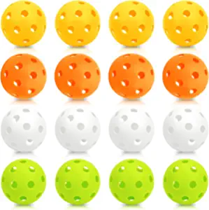 16 Pack Plastic Baseballs Practice Balls Hollow Softball Training Balls Lightweight Batting Practice Balls Plastic Softballs for Hitting Indoor Outdoor