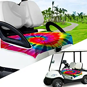 ENYORSEL Golf Cart Seat Covers, Distinctive Universal Golf Cart Seat Towel/Blanket, Easy Install and Clean, 52x32'', Made of 100% Microfiber, Protect Your Golf Car Seat, Fit Most 2 Passenger Golf Cart