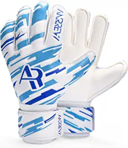 Anrrew Soccer Goalie Gloves with fingersave and Double Wrist Protection.Goalkeeper Gloves Provide Extreme Strong Control and Grip.Soccer Gloves for Youth,Kids,Adult