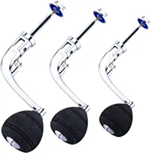 Goture 3pcs Spinning Fishing Reel Handle Metal Rocker Arm Grip Fishing Reel Parts Knob Handle with 3 Size Reel Replacement Handle