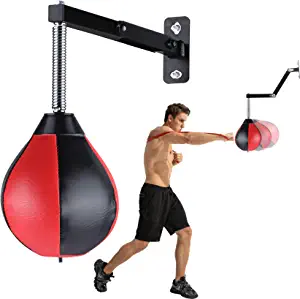 Speed Bag Boxing Punching Bag Wall Mount Height Adjustable Boxing Reflex Ball Speed Bag for Boxing Boxing for Adults Kids