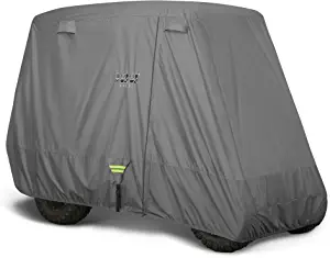 10L0L Heavy Duty Golf Cart Cover for 2/4 Passengers EZGO, Club Car and Yamaha, All Weather Outdoor Protection Weatherproof
