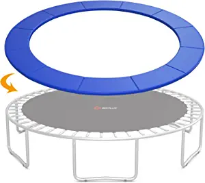 Goplus Trampoline Replacement Pad, 16FT 15FT 14FT 12FT 10FT 8FT Trampoline Spring Cover, No Holes for Poles, Water-Resistant Universal Round Trampoline Accessories Safety Pad