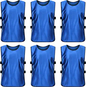 TOBWOLF 6PCS Scrimmage Vests, Sport Pinnies Practice Jersey, Soccer Training Vest Scrimmage Team Practice Vests Pinnies