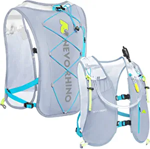 Waterproof and Breathable Running Hydration Vest, 5.5L Running Hydration Backpack, with 2L TPU Water Bladder, 6.0oz Lightweight Running Backpack, Zippered Phone Pocket, for Marathon Cycling Hiking