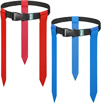 Hilhook Flag Football Belts, 10 Player Adjustable Flag Football Set with 30 Flags for Youth and Adults Training Equipment