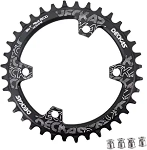 DJC Bike Chainring Asymmetrical 96BCD Narrow Wide Tooth MTB for XT SLX M6000 / M7000 / M8000 / M9000 7/8/9/10/11/12 Speed Aluminum 7075 30T 32 34 36 38T