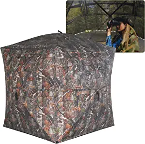 Seeutek Hunting Blind, See Through Hunting Blinds 270 Degree with Carrying Bag, 3 Person Pop Up Ground Blinds for Deer Hunting, Portable Durable Deer Blind for Hunting.