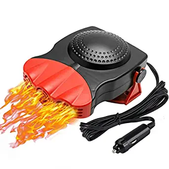 Portable Car Heater 2 in 1 Portable Winter Auto Car Van Heater Defroster 150W 12V Anti-Fog Car Fan Defroster Automobile Heater Warmer and Defroster Heating Cooling Function