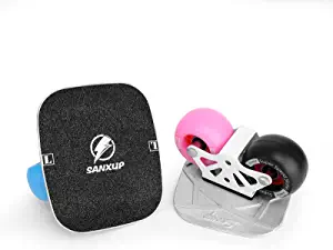 Free Skates Portable Roller Road Drift Skates Plate , with Aluminum Alloy Deck Non-Slip, Board Split Skateboard with PU Wheels High-end Bearings