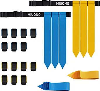 MIUONO Flag Football Belts for Youth Adult and Kids, Triple Flag Football Set, 14 players