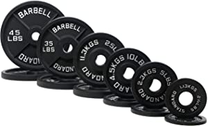 BalanceFrom Cast Iron Olympic 2-Inch Plate Weight Plate for Strength Training, Weightlifting and Crossfit, Multiple Packages