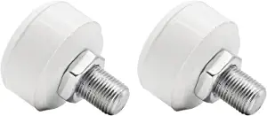 Roller Skates Toe Stops,2pcs Adjustable Rubber Plugs Brake Block Double-Row Roller Skating Brake Jam Plugs for Rollar Skate Stoppers Replacement Parts Accessories (White)