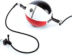 Double End Bag Boxing Ball - PU Leather Double End Boxing Speed Bag - Punching Bag with Adjustable Cords Carry Bag, Pump, Installation Kit - Double Ended Punch Bag - Boxing Accessories