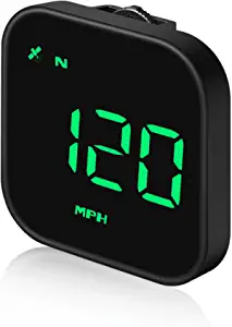 wiiyii G4S Digital GPS Speedometer, New HUD Car Head Up Display with Digital Speed in MPH KPH, Universal for Cars Truck Electric Hybrid Automobile (G4S-Green)