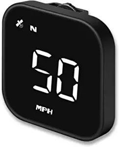 ACECAR Digital GPS Speedometer, Car Universal HUD Head Up Display with Speed MPH, Compass Driving Direction, Fatigue Driving Reminder, Overspeed Alarm Trip Meter, for All Vehicle (G4S-White)