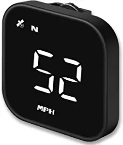 Digital GPS Speedometer, VEESA Car Universal HUD Head Up Display, GPS Smart Gauge Speedometer with Speed MPH Compass Fatigued Driving Alert Overspeed Alarm Trip Meter for All Vehicle (White)
