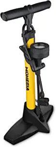 Bike Floor Pump with Gauge, MOHEGIA Bicycle Tire Pump,Top-Mounted Gauge High Pressure 160 PSI/ Fits Schrader and Presta Valve/Air Inflator for Tires, Balls, Balloons, Inflatables