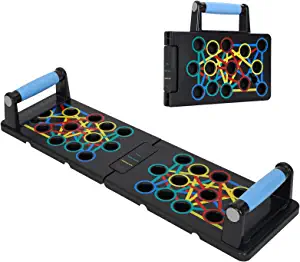 Home Workout Equipment Push Up Board 24 in 1 Multi-Functional Pushup Bar System Fitness Floor Chest Muscle Exercise Professional Equipment Burn Fat Strength Training Arm Men & Women Weights