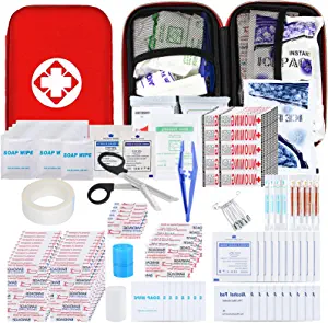 275Pcs Travel First Aid Kits for Car Emergency Preparedness Items Urgent Accident Essentials Kit Survival Gear Equipment Sports First Aid Kit for College Dorm Student, Home, Boat, Red YIDERBO
