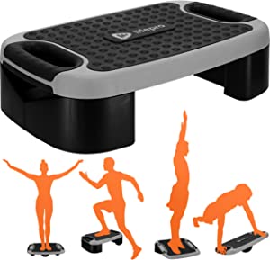 Lifepro 4-In-1 Aerobic Step Platform - Multifunctional Exercise Step Platform For Whole-Body At-Home Excercise Stepper - Workout Step Platform For Muscle, Balance, Stretches & Training Sessions