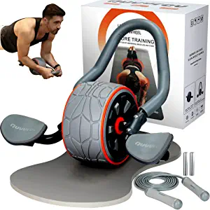 Quvvrev Ab Roller Wheel, 4d Ab Roller with Elbow Support, Knee Pad, Ab Wheel Roller for Core Workout, 4d Dynamic Core Trainer, Ab Roller for Abs Workout, Abs Roller Wheel, Exercise Wheels for Abs