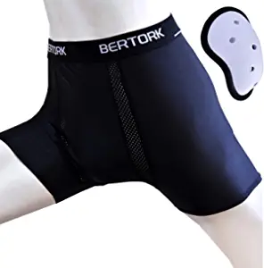 Youth Padded Sliding Shorts with Protective Cup for Boys Sports