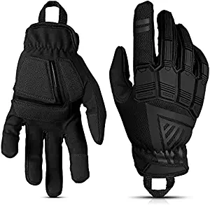 Glove Station Heavy-Duty Tactical Safety Work Gloves, Impact-Resistant TPR Padded Grip Touch Screen Compatible Utility Gloves