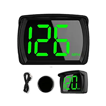 2023 New HUD GPS Speedometer Digital Speed Meter Head Up Display for Cars Trucks, USB Cable Install Accurate KMH MPH Speed Updates in 1 MPH
