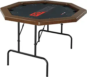PEXMOR 8 Player Foldable Octagonal Poker Table, Folding Blackjack Casino Card Game Table with Stainless Steel Cup Holders & Padded Rails, Portable Texas Holdem Poker Table