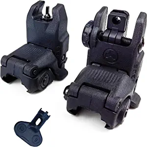 Puaoda MBU-S 2nd Generation Flip Up Sight Front Rear Sight Back Up Sight Front and Back Back up Sight