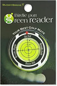 BUDDYBIRDIE Birdie Putt Green Reader | Poker Chip Style Ball Marker Compact & Stylish Golf Putting & Green Reading Aid Bubble Level High Precision Alignment Reader Tool Golf Accessories